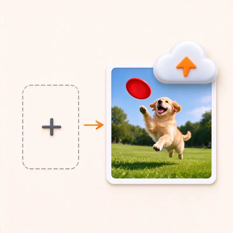 Dragging a photo into the upload box of the AI watermark remover