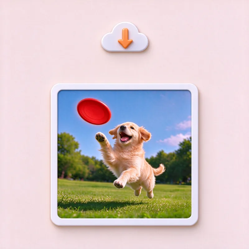Downloading the clean watermark-free photo after AI watermark removal